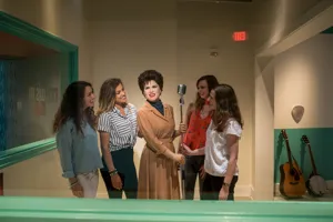 Girls In Sound Booth With Patsy
