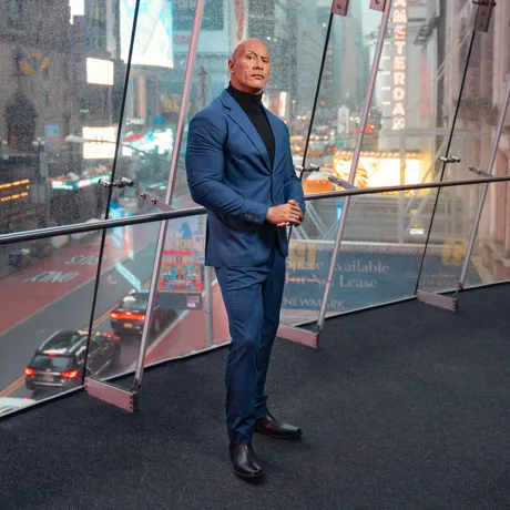 wax figure of the rock