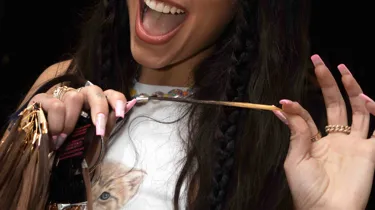 Dua Lipa Sitting Hair