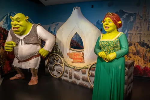 Shrek and Fiona in Orlando at Madame Tussauds