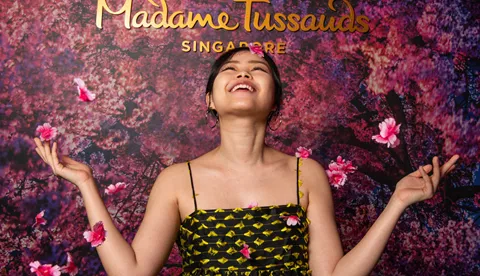 K-wave zone at Madame Tussauds Singapore - Flower Wall