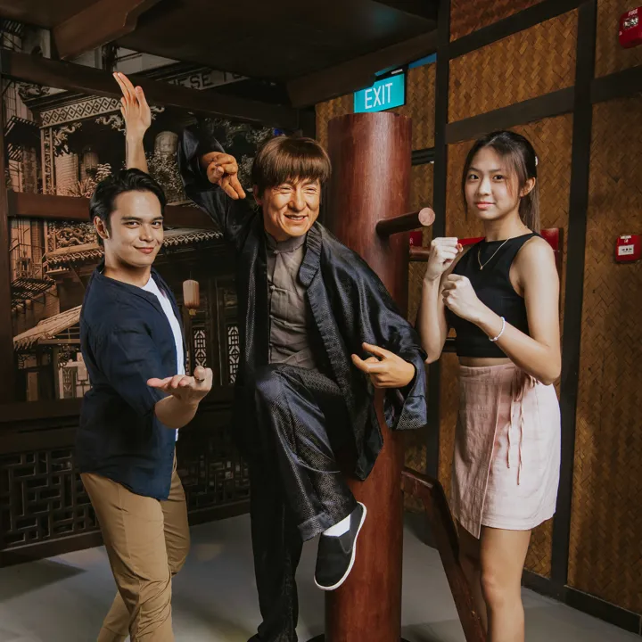 Jackie Chan wax figure in madame tussauds Singapore