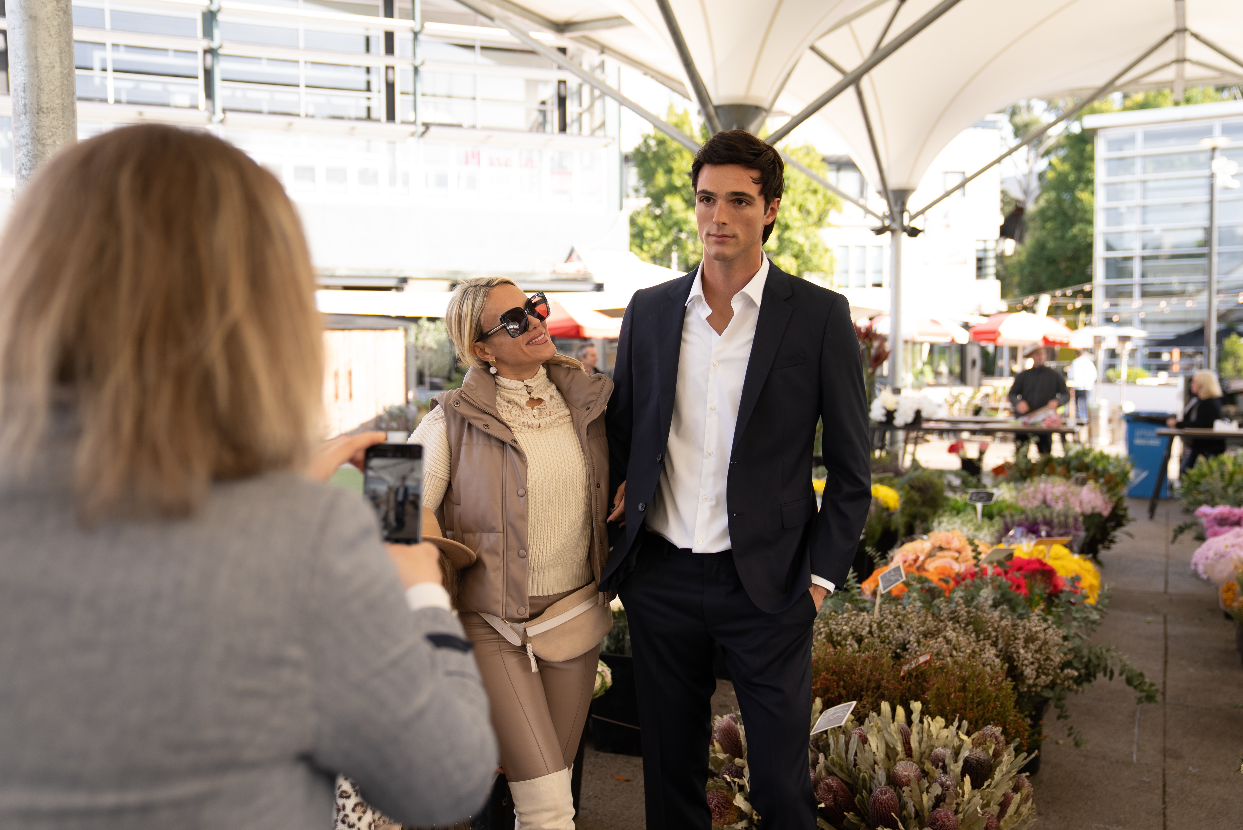Jacob Elordi At Flower Market With Fans