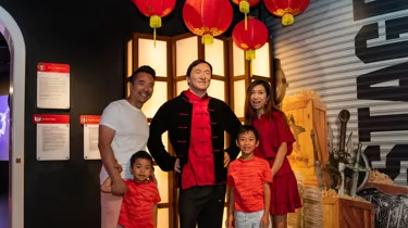 Guests Posing Alongside Jackie Chan