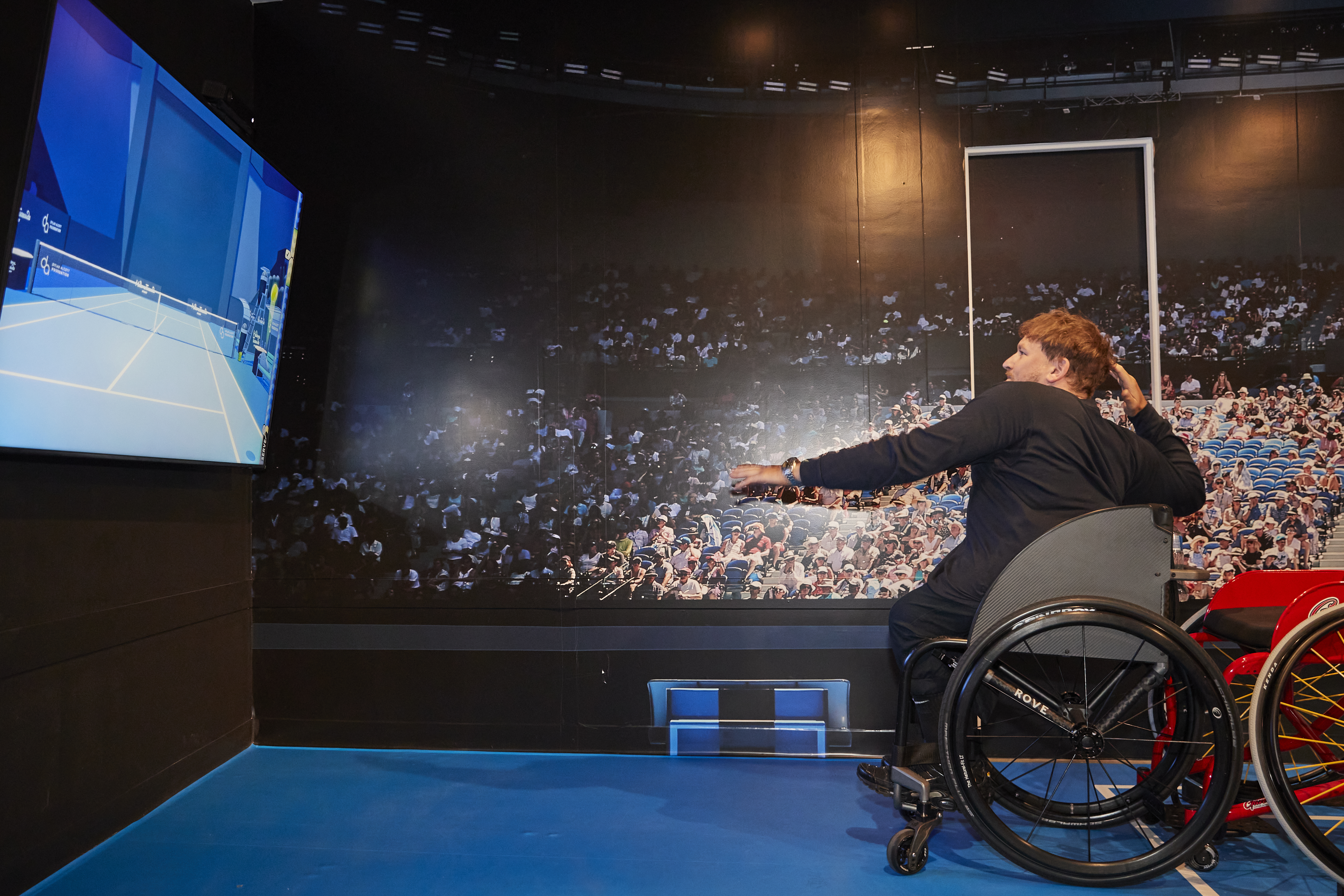 Dylan Alcott (AO) Playing With The 'Serve Like Dylan' Interactive Experience