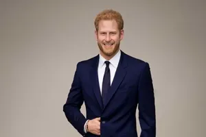 prince harry waxwork in blue suit