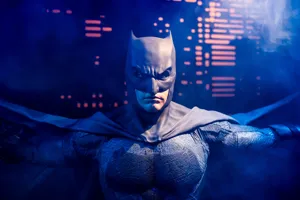 batman in blue light