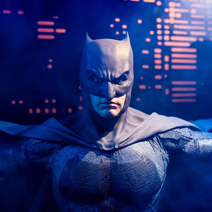 batman in blue light
