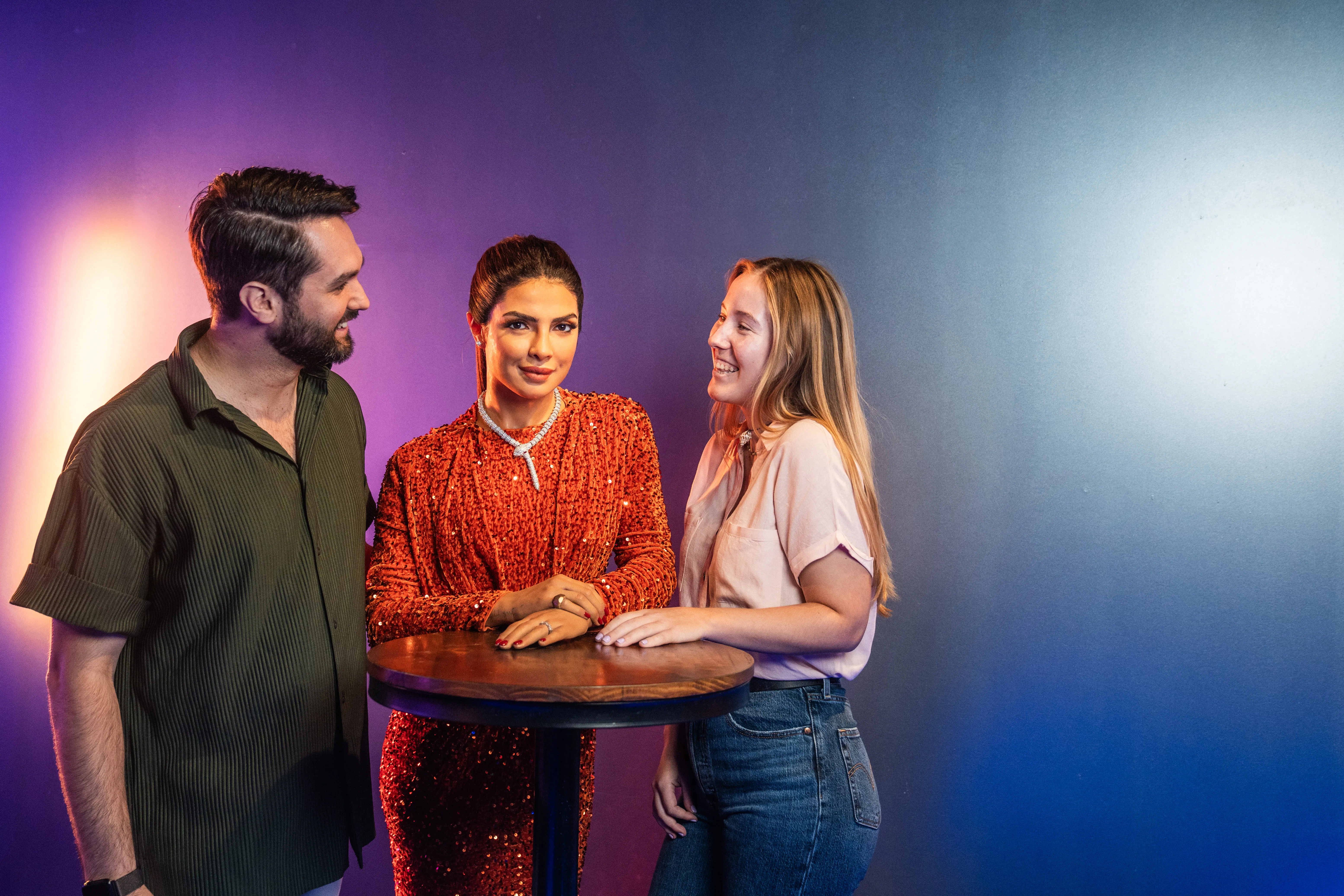 Priyanka Chopra Jonas Wax Figure and Guests