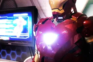 iron man figure with lights