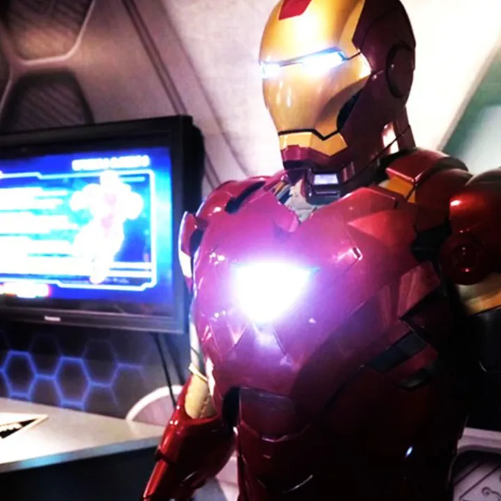 iron man figure with lights