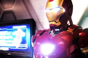 iron man figure with lights