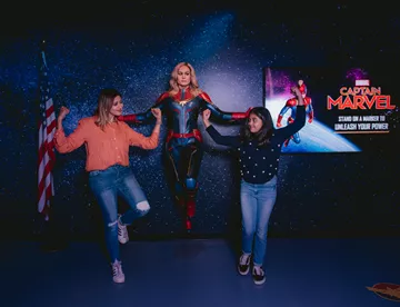 Guests Posing With Captain Marvel & Ineractive