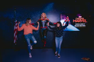 Guests Posing With Captain Marvel & Ineractive