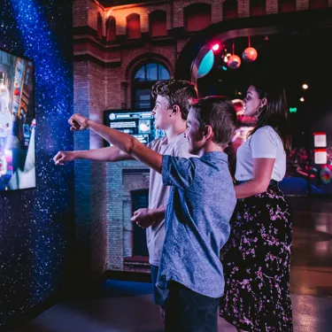 Kids at Captain Marvel AR Interactive