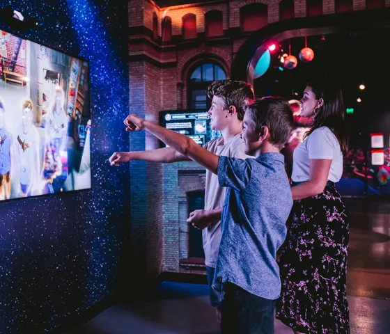 Kids at Captain Marvel AR Interactive