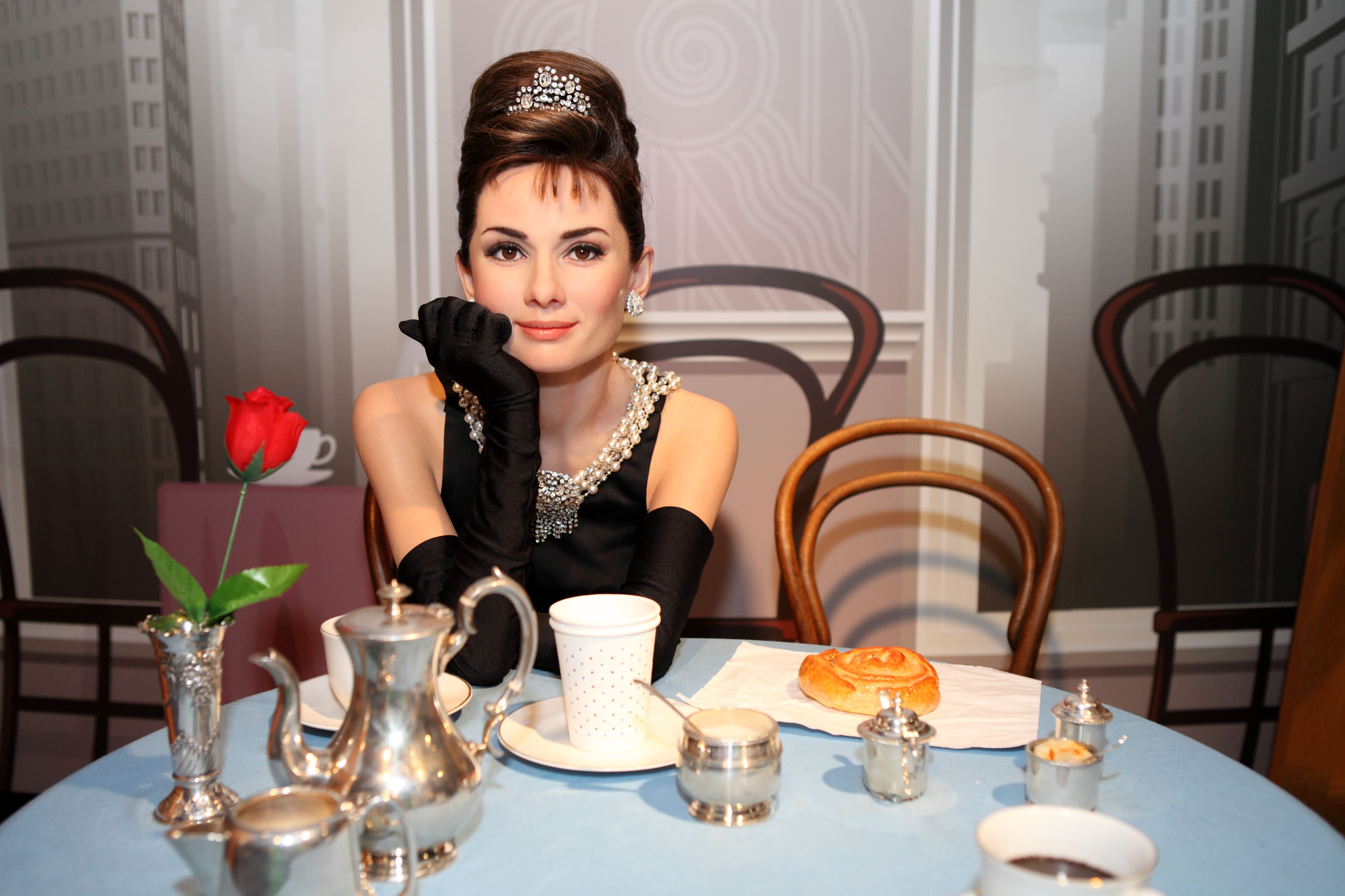 Die Wachsfigur von Audrey Hepburn im Madame Tussauds Wien