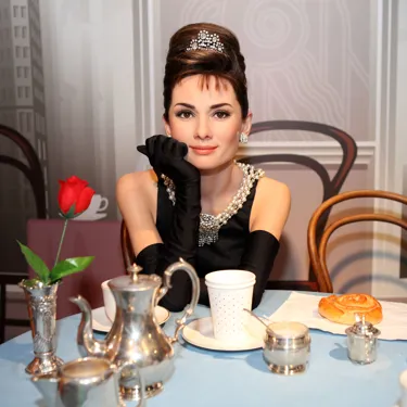 Die Wachsfigur von Audrey Hepburn im Madame Tussauds Wien